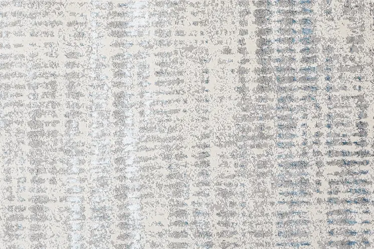 4' X 6' Blue and Ivory Abstract Non Skid Area Rug