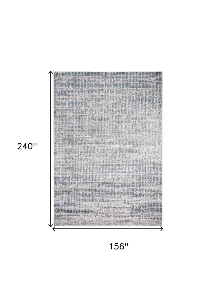 13' X 20' Blue And Ivory Abstract Area Rug
