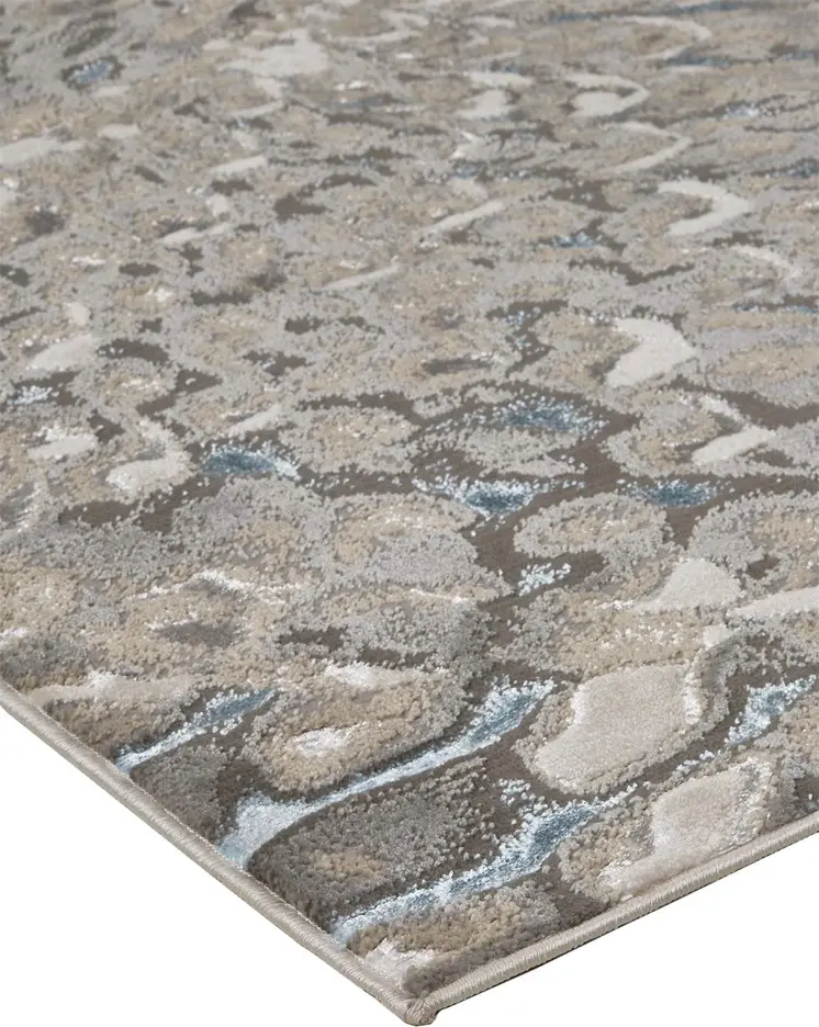 8' X 10' Gray Geometric Non Skid Area Rug