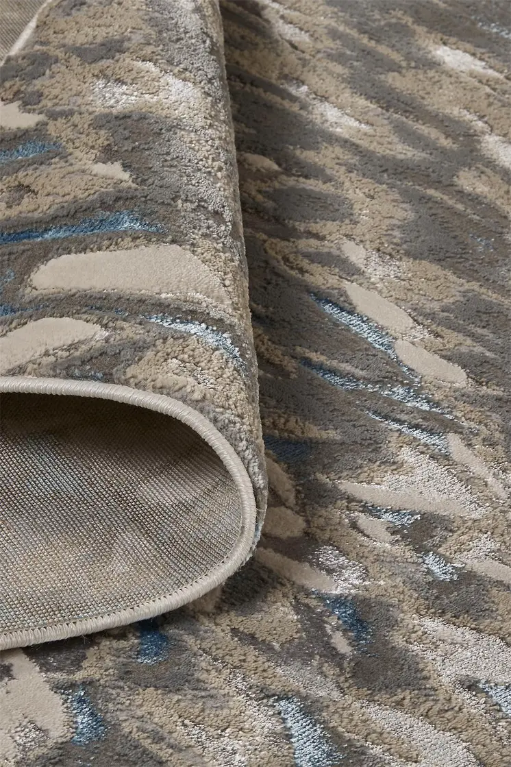 8' X 10' Gray Geometric Non Skid Area Rug