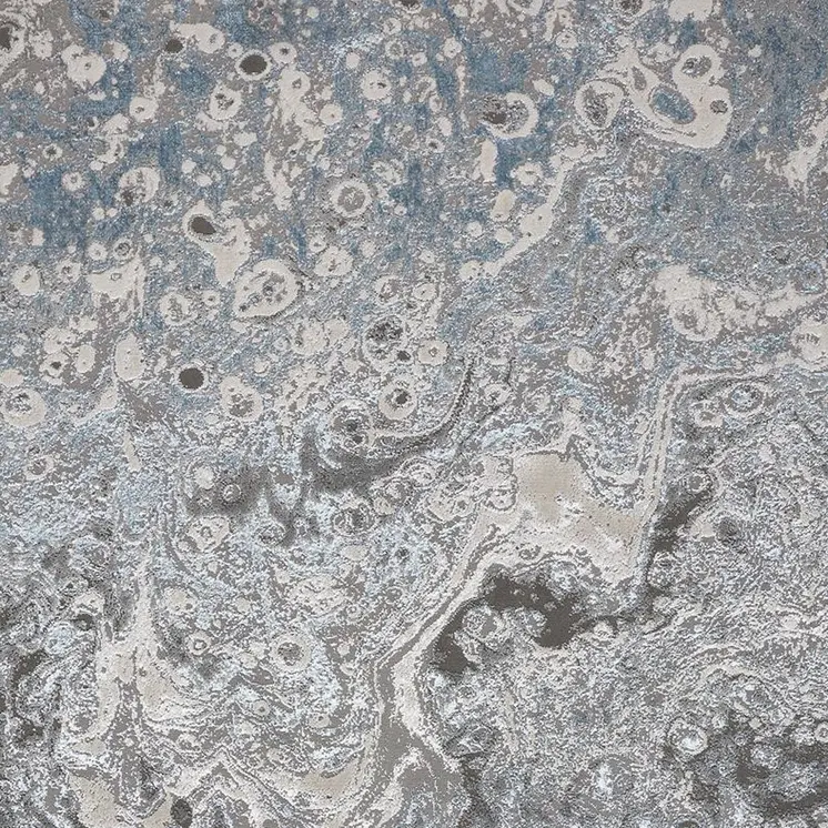 8' X 10' Blue and Gray Abstract Power Loom Area Rug