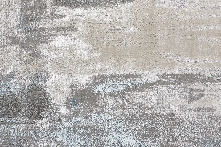 4' X 6' Gray and Ivory Abstract Non Skid Area Rug