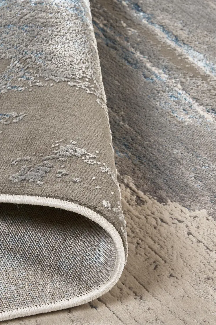 8' X 10' Gray and Ivory Abstract Non Skid Area Rug