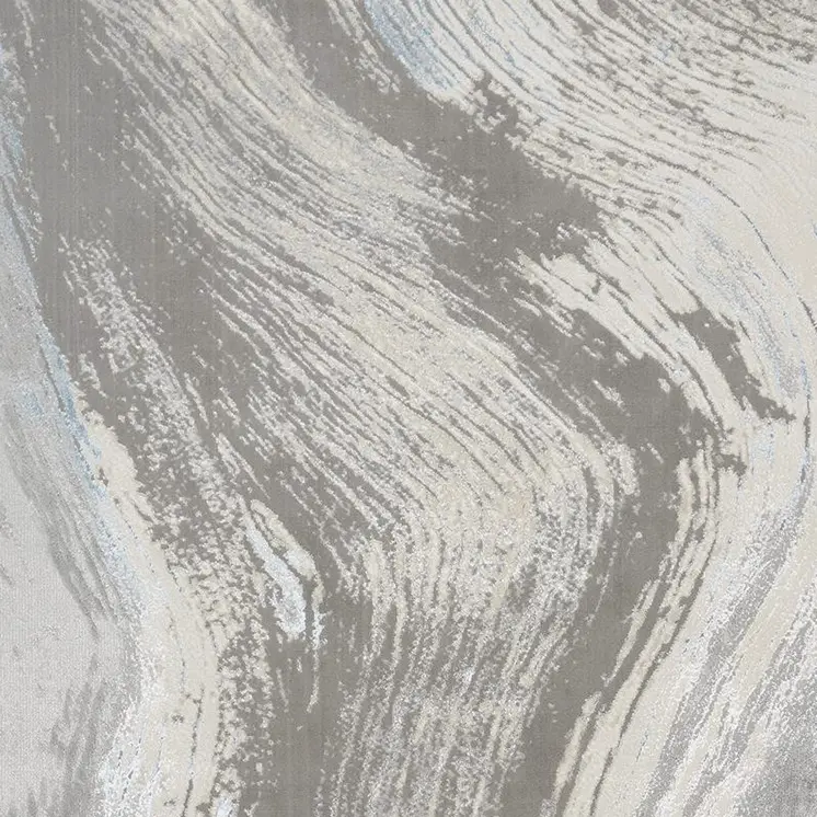 10' X 13' Blue and Gray Abstract Power Loom Area Rug
