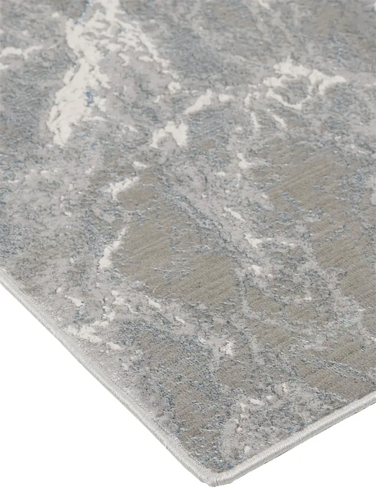 8' X 10' Gray and Ivory Abstract Area Rug