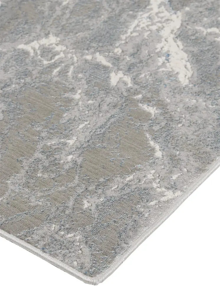 8' X 10' Gray and Ivory Abstract Area Rug