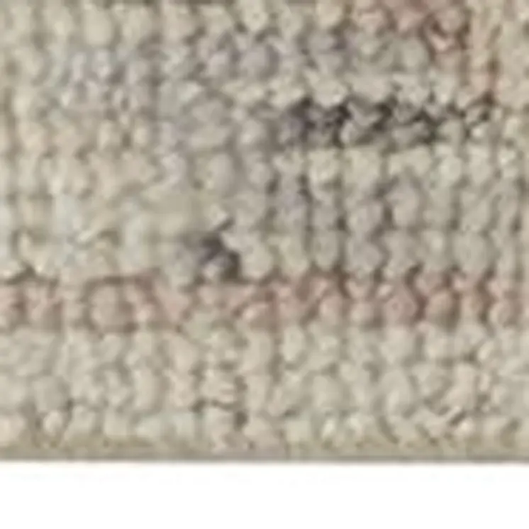 2' X 3' Gray and Ivory Wool Floral Hand Knotted Area Rug