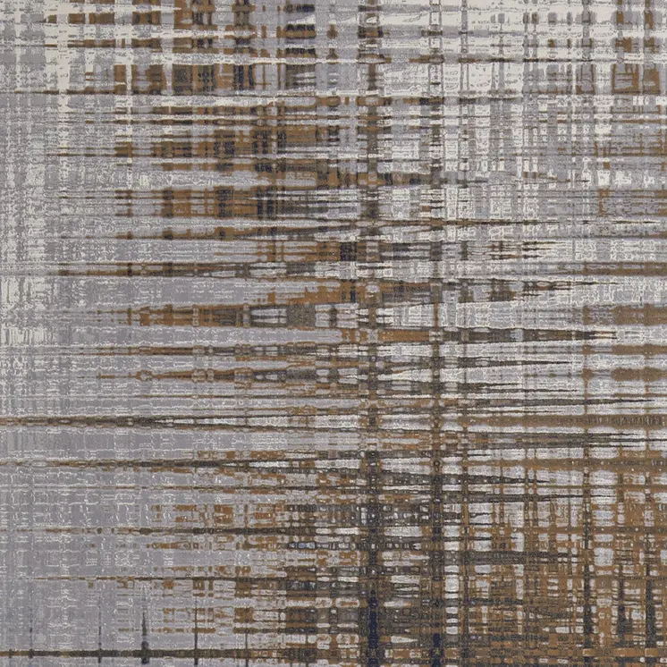 8' X 10' Blue Orange And Gray Abstract Power Loom Area Rug