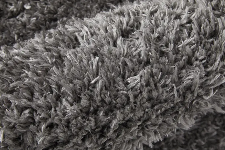 5' X 8' Gray Shag Power Loom Stain Resistant Area Rug