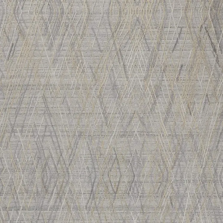 2' X 3' Gray and Ivory Abstract Hand Woven Area Rug