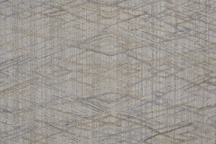 10' Blue and Gray Abstract Hand Woven Runner Rug