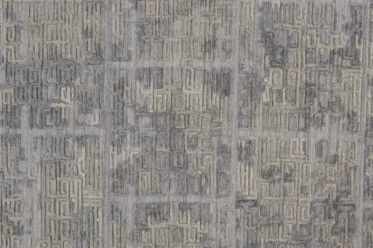 5' X 8' Gray And Ivory Abstract Hand Woven Area Rug