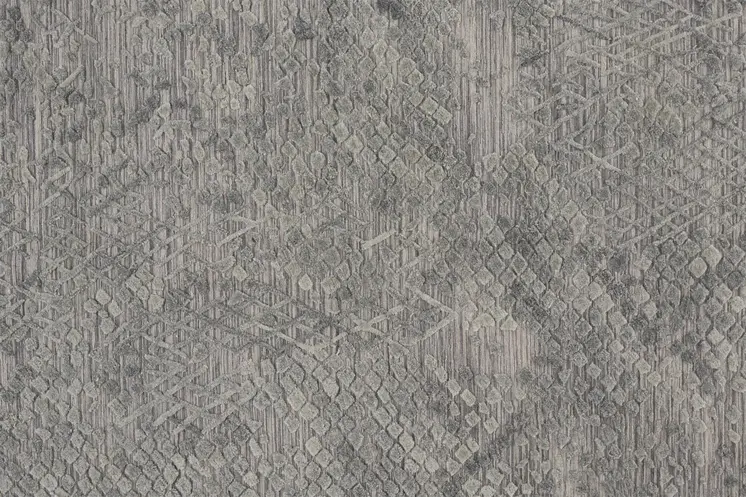 2' X 3' Gray Abstract Hand Woven Area Rug