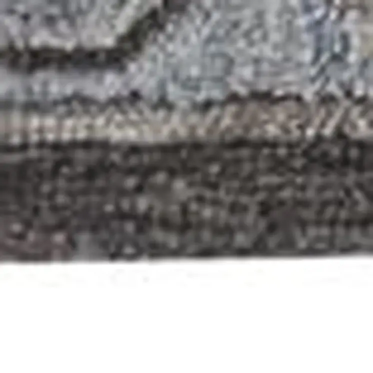 8' X 10' Gray Blue And Ivory Wool Floral Tufted Handmade Stain Resistant Area Rug