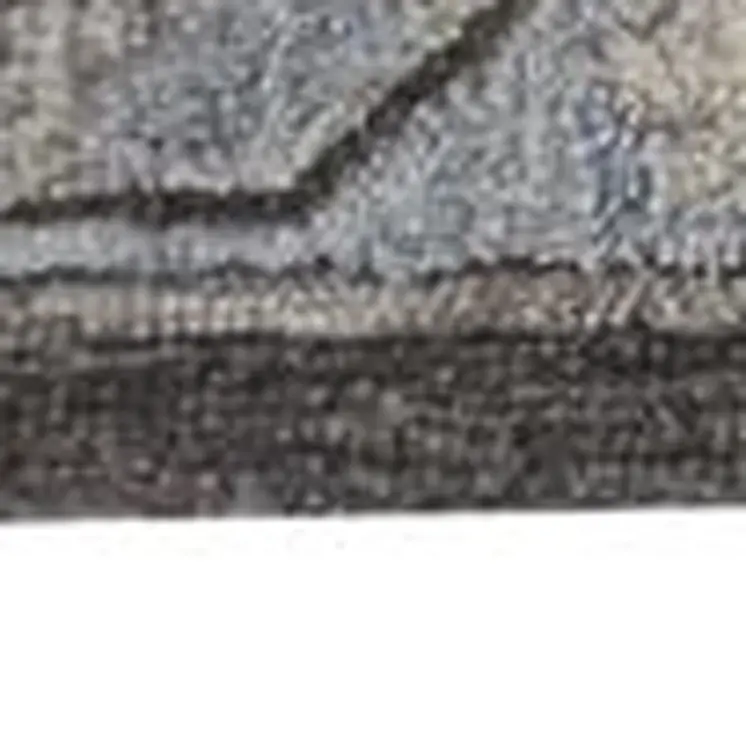 10' X 14' Gray Blue And Ivory Wool Floral Tufted Handmade Stain Resistant Area Rug