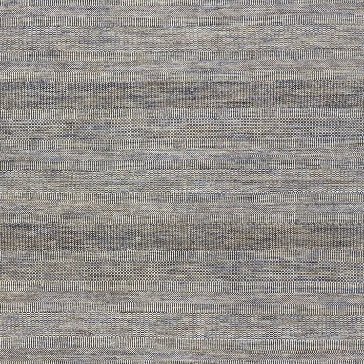 5' X 8' Silver Wool Striped Hand Knotted Area Rug