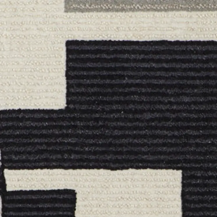 8' X 10' Ivory Wool Abstract Hand Tufted Area Rug