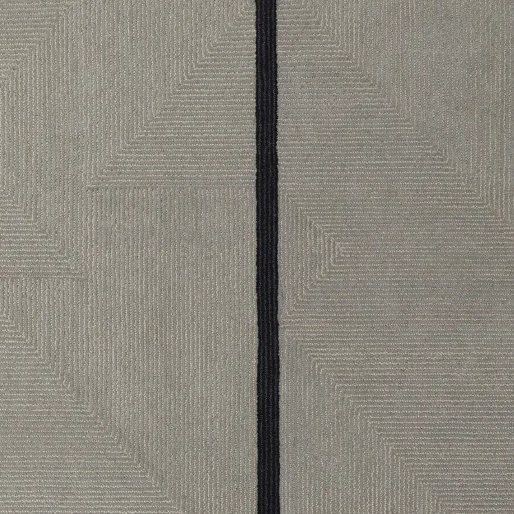 5' X 8' Brown and Black Abstract Geometric Hand Tufted Area Rug