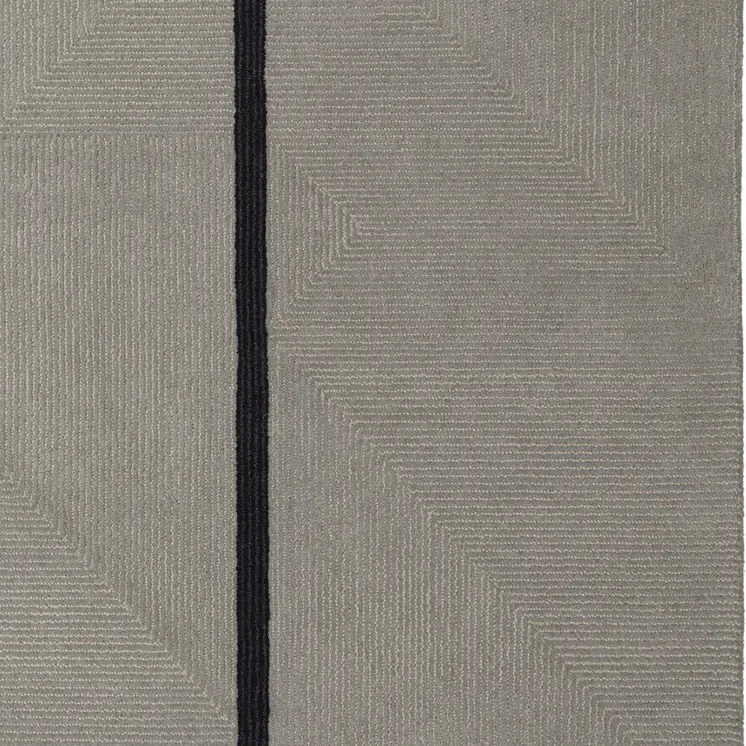 10' X 14' Brown and Black Abstract Geometric Hand Tufted Area Rug