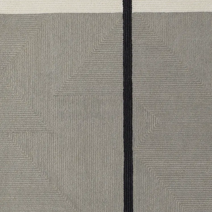 2' X 3' Brown and Black Abstract Geometric Hand Tufted Area Rug