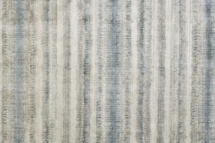 4' X 6' Blue and Gray Abstract Hand Woven Area Rug