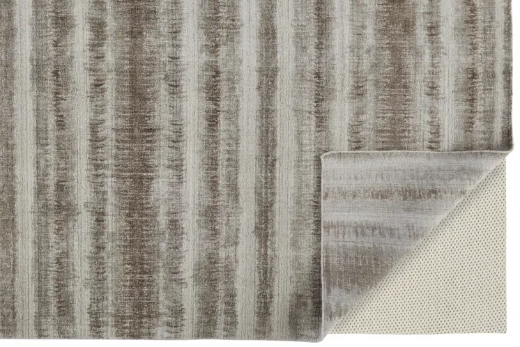 12' X 15' Tan Ivory And Brown Abstract Hand Woven Area Rug
