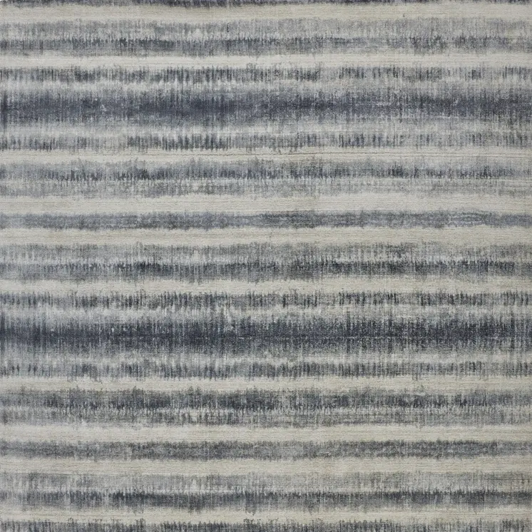 5' X 8' Ivory And Blue Abstract Hand Woven Area Rug