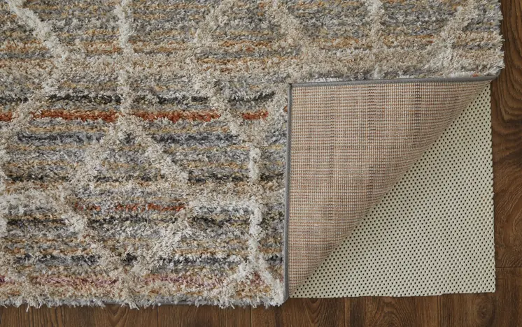 9' X 12' Tan Taupe And Ivory Geometric Power Loom Stain Resistant Area Rug
