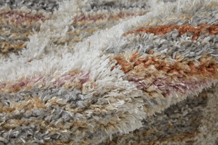 8' Tan Taupe And Ivory Geometric Power Loom Stain Resistant Runner Rug
