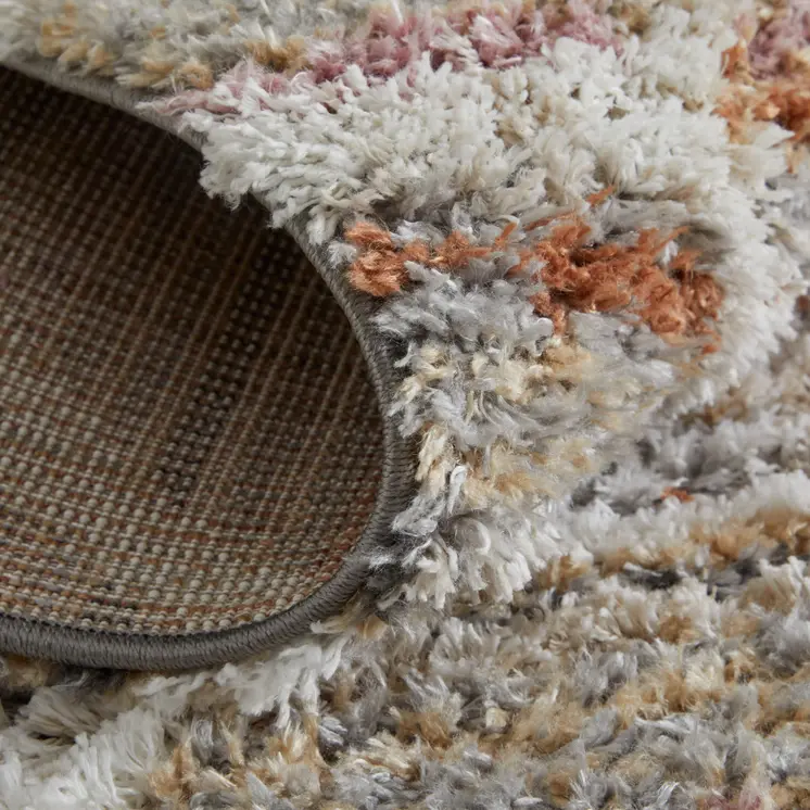 8' Tan Taupe And Ivory Geometric Power Loom Stain Resistant Runner Rug