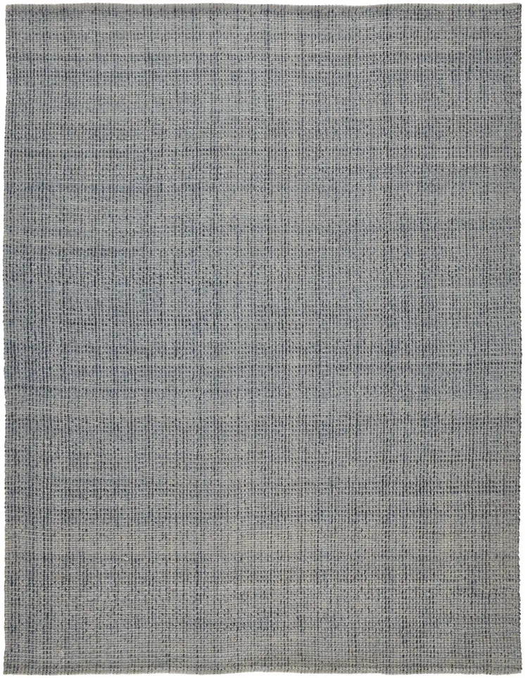 10' X 14' Tan and Blue Hand Woven Area Rug