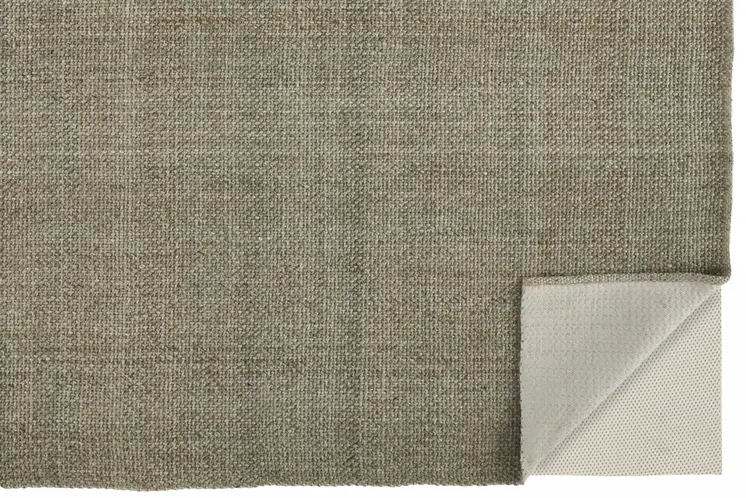 12' X 15' Green And Tan Hand Woven Area Rug