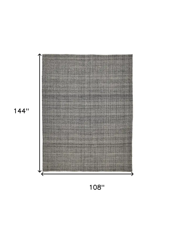 9' X 12' Gray Hand Woven Area Rug