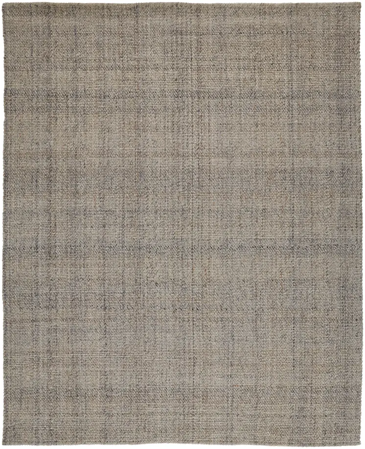 9' X 12' Beige and Gray Hand Woven Area Rug