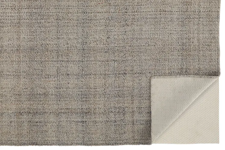 9' X 12' Beige and Gray Hand Woven Area Rug
