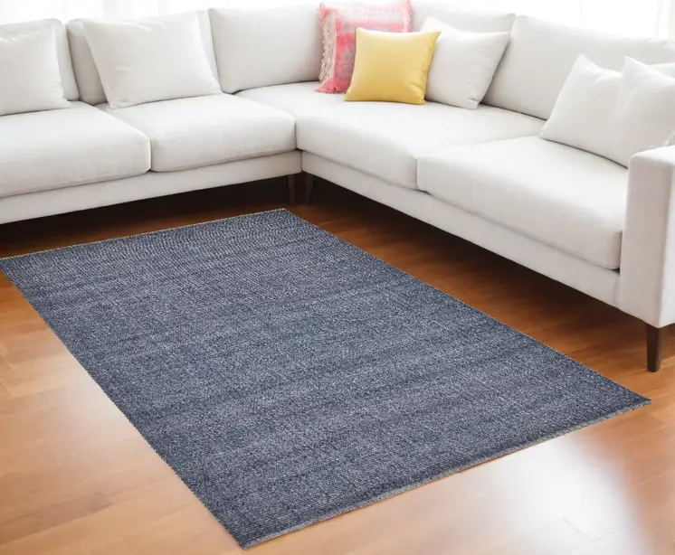12' X 15' Blue Hand Woven Area Rug