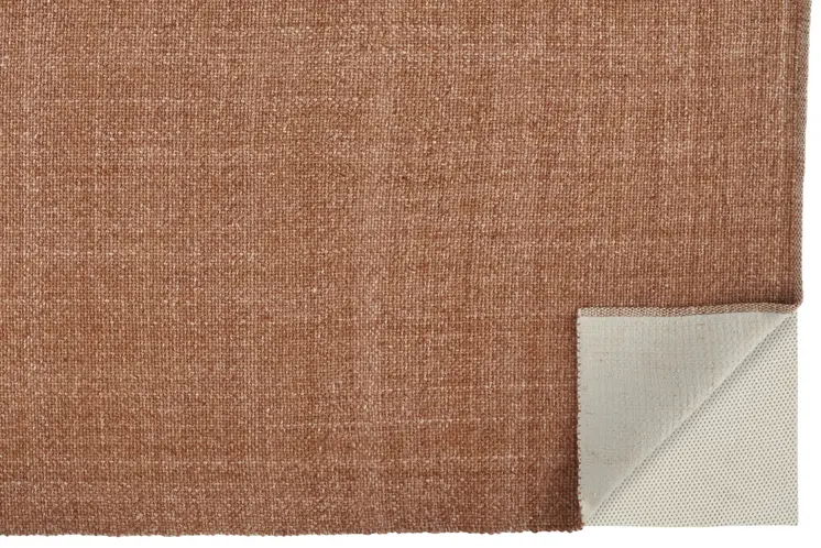 9' X 12' Orange Hand Woven Area Rug