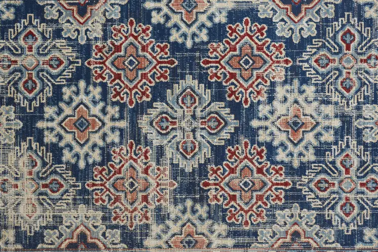 13' X 15' Abstract Power Loom Distressed Area Rug