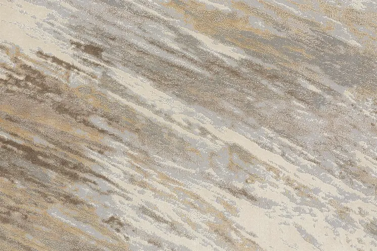 10' X 14' Ivory Tan And Brown Abstract Area Rug