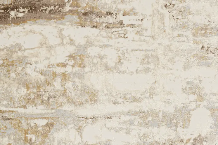 4' X 6' Tan Ivory And Gray Abstract Area Rug