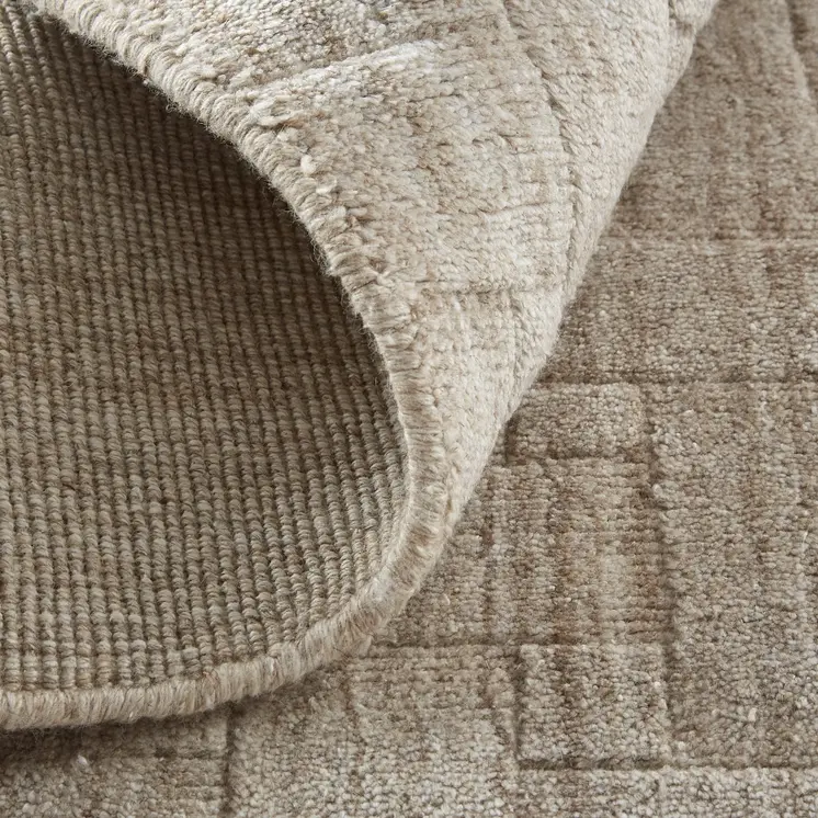 12' X 15' Ivory Striped Hand Woven Area Rug