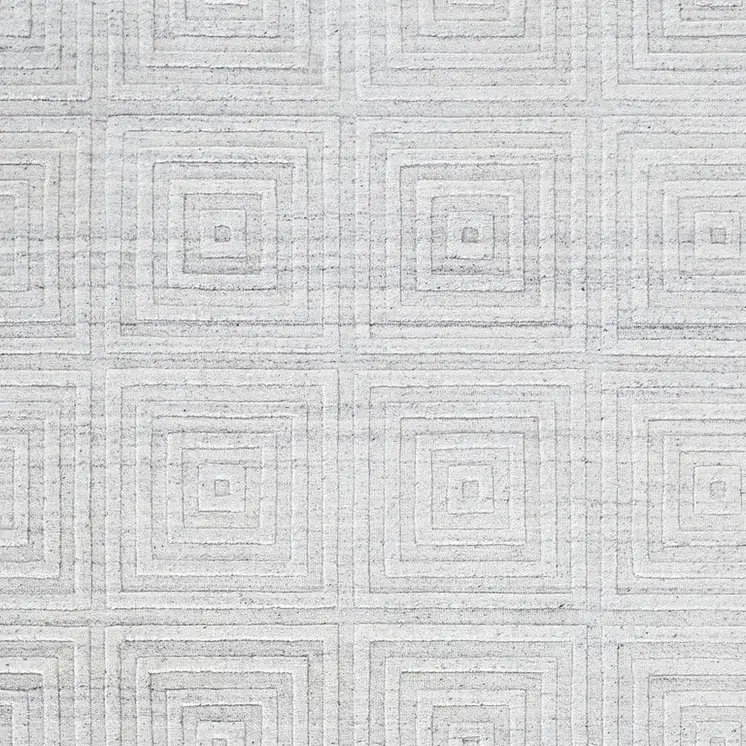 12' X 15' White And Silver Striped Hand Woven Area Rug
