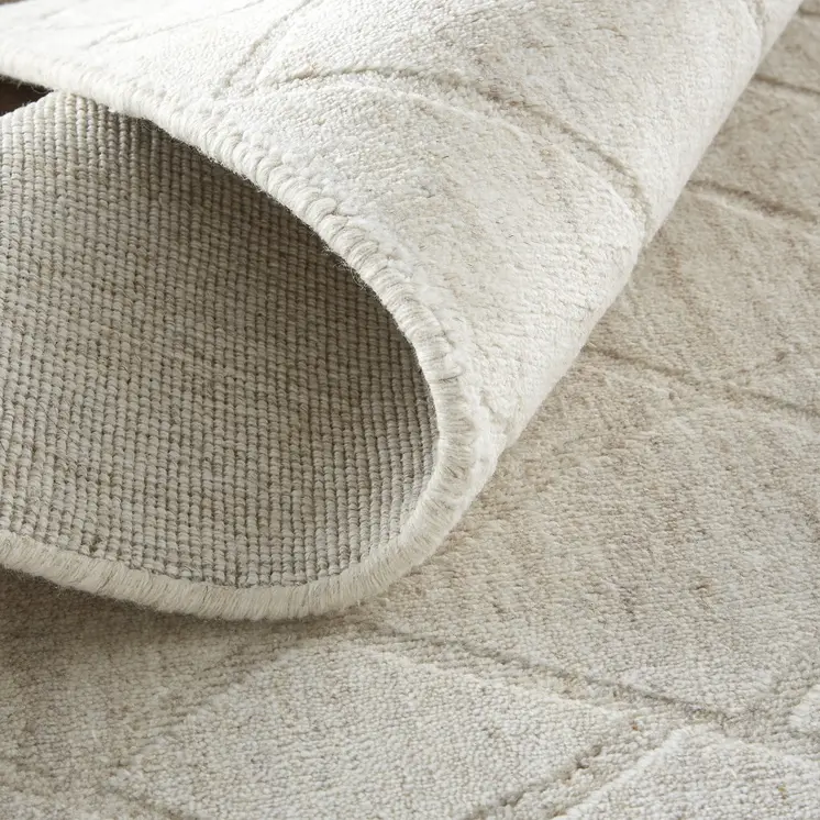 9' X 12' Ivory And Gray Striped Hand Woven Area Rug