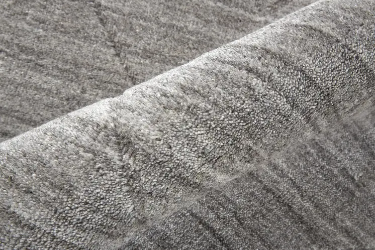 12' X 15' Ivory And Silver Striped Hand Woven Area Rug