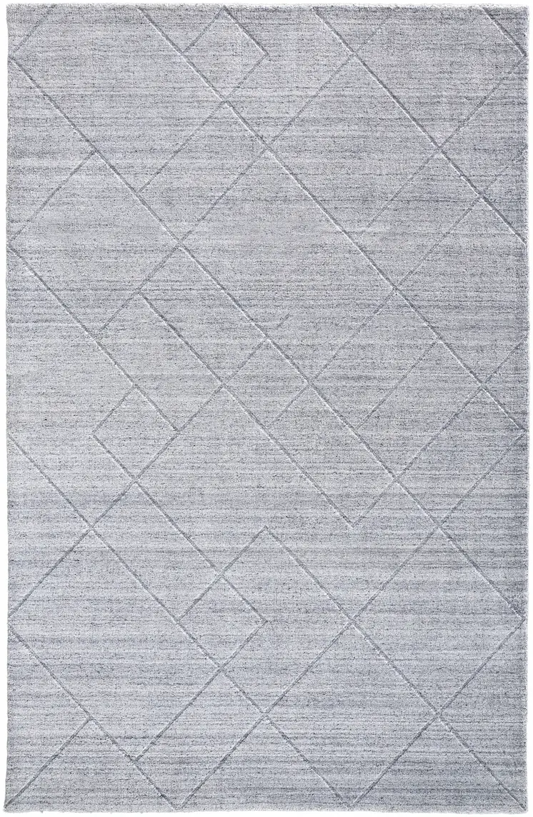 4' X 6' Gray Striped Hand Woven Area Rug