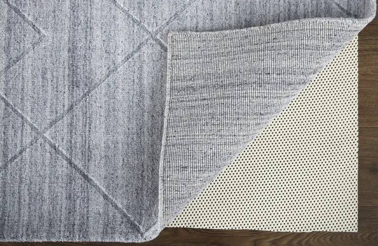 4' X 6' Gray Striped Hand Woven Area Rug