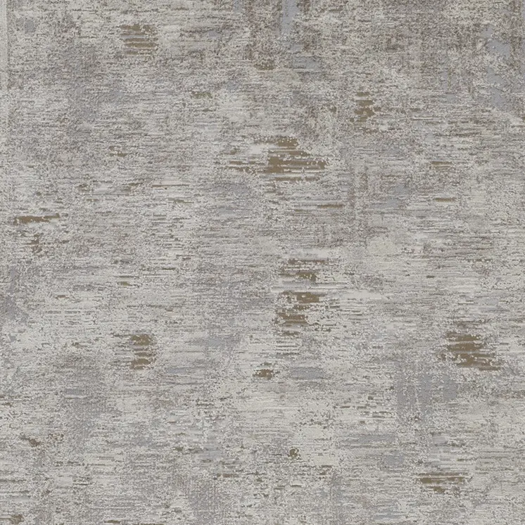 10' X 14' Gray and Ivory Abstract Power Loom Distressed Area Rug