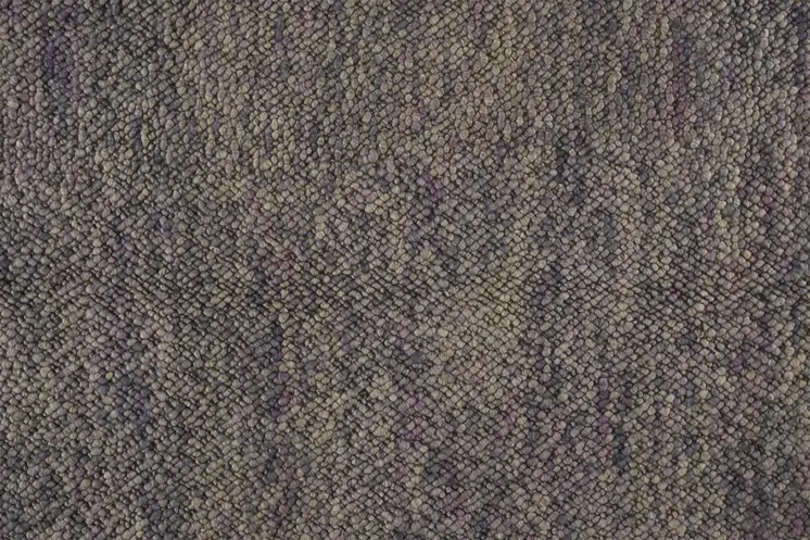 10' X 13' Purple and Gray Wool Hand Woven Distressed Area Rug