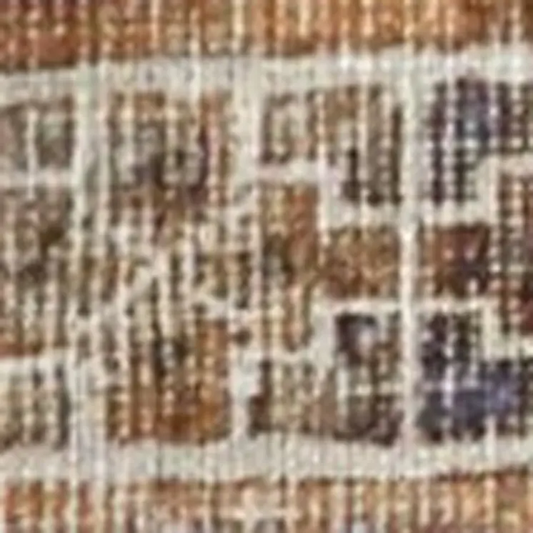 4' X 6' Ivory Orange And Brown Abstract Area Rug