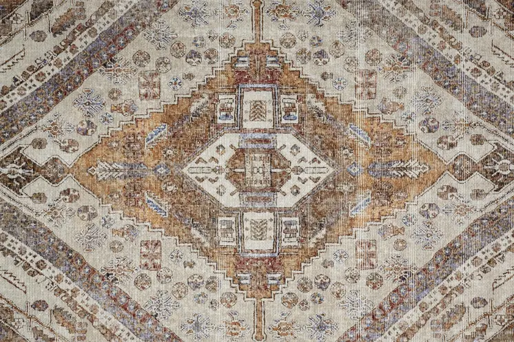 9' X 12' Brown and Ivory Abstract Area Rug